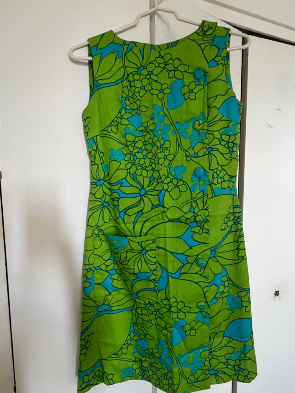 Green & Turquoise Kahala Floral Mu’u Mu’u Shift Dress